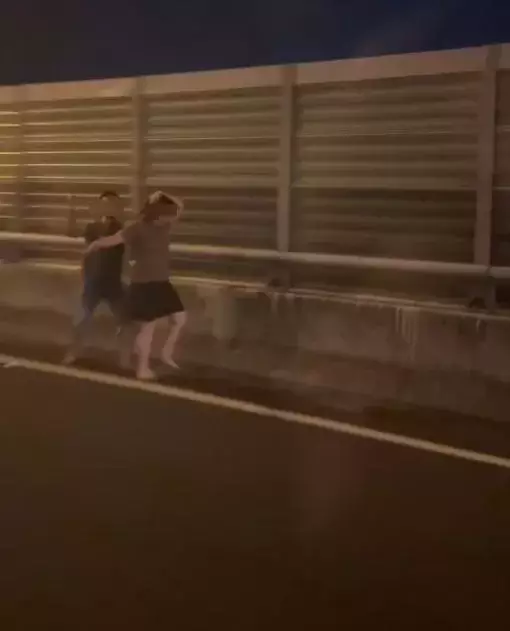 （空拍畫面曝光）台74線夫妻吵架下車追打妻受傷暫不提告　警方針對違規停車開罰